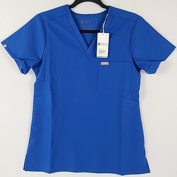 NEW FIGS Women's Catarina One-Pocket Scrub Top Blue Sz XS NWT - Picture 1 of 5